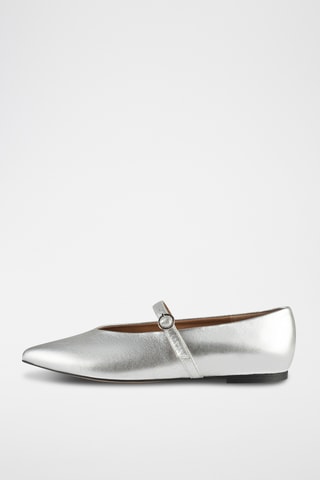 Leren Mary Janes Different Part - Zilverkleurig 