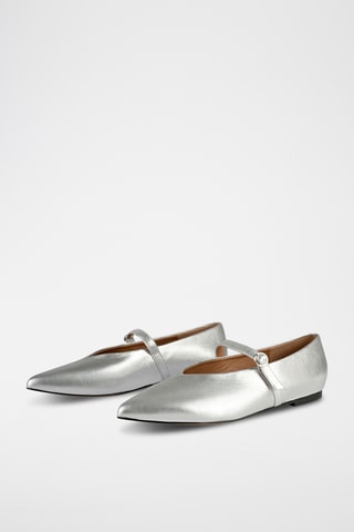 Leren Mary Janes Different Part - Zilverkleurig 