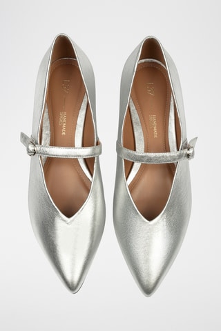 Leren Mary Janes Different Part - Zilverkleurig 