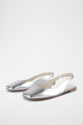Leren Ballerina's Westcoast - Zilverkleurig