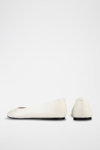 Leren Ballerina’s Baby Come On - Wit