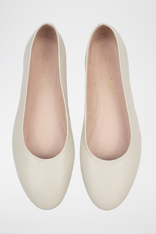 Leren Ballerina’s Baby Come On - Wit