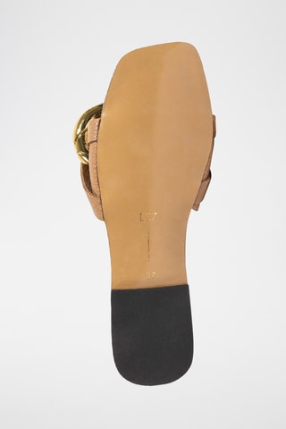 Leren Muiltjes Part of the Game - Beige
