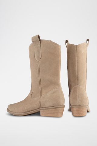 Nubuck Enkellaarzen on the Rocks - Beige