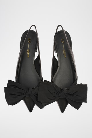Leren Ballerina's Bohemian Bliss - Zwart
