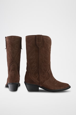 Nubuck Enkellaarzen Alabama - Bruin