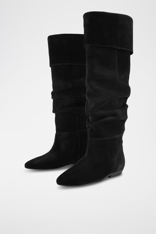 Nubuck Lieslaarzen Mixed Feelings - Zwart 
