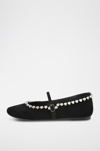 Nubuck Mary Janes Love Affair - Zwart 