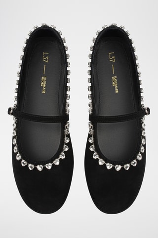 Nubuck Mary Janes Love Affair - Zwart 