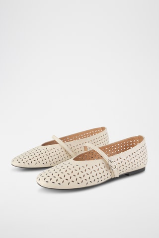 Leren Mary Janes Lavender Haze - Nude