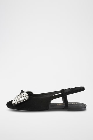 Nubuck Ballerina’s With Bated Breath - Zwart 