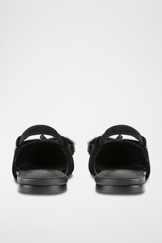 Nubuck Ballerina’s With Bated Breath - Zwart 