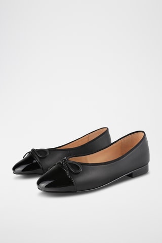Leren Ballerina's Goodies - Zwart