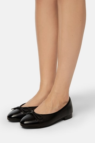 Leren Ballerina's Goodies - Zwart