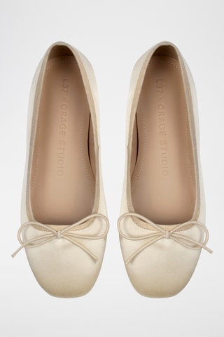 Satijnen Ballerina’s Bibi - ecru