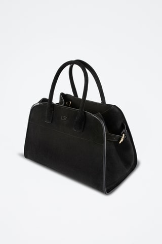 Nubuck Shopper Bon Voyage Mini - Zwart 