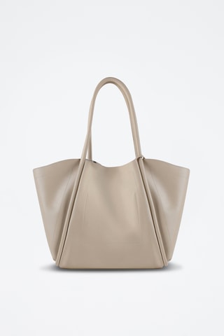 Leren Shopper Big Big World New - Beige