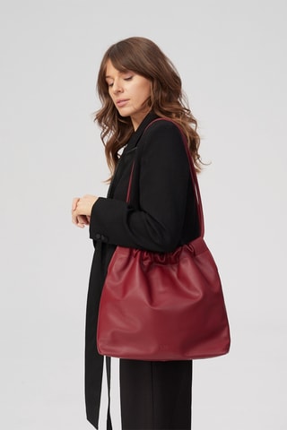 Leren Handtas Right On Time - Rood 