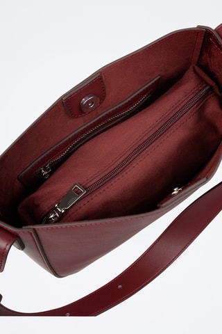 Leren Handtas en Clutch Live and Learn - Bordeauxrood 