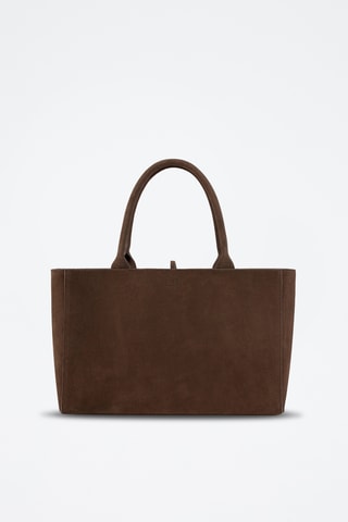 Nubuck Handtas en Clutch Simply Modern - Bruin