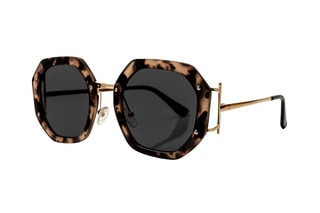 Lunettes de soleil femme - Noir, marron et doré