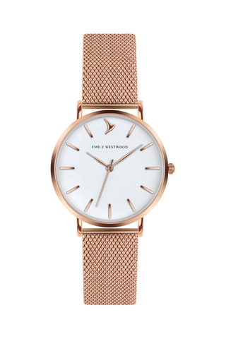 Montre à quartz en acier - Doré rose - Emily Westwood 