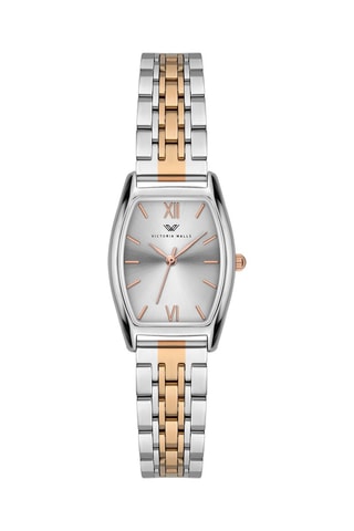 Montre à quartz en acier inoxydable - Argenté et doré - Victoria Walls