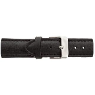Montre Silver Mini Emily - Cuir noir - Acier inoxydable argenté - 38 mm