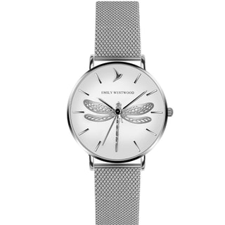 Montre Silver Dragonfly - Acier inoxydable argenté - 38 mm