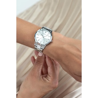 Montre Harleigh - Maille argentée - Cadran argenté - 36 mm