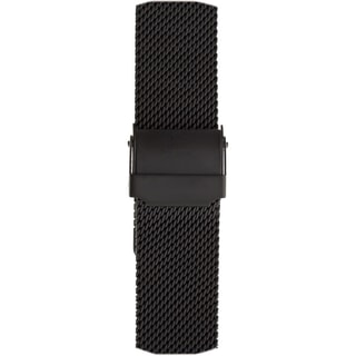 Montre Nostalgy - Maille milanaise noire - Cadran noir & rose gold - 33 mm