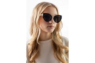 Lunettes de soleil femme - Noir et doré