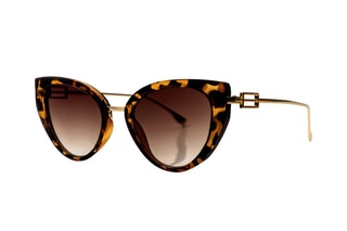 Lunettes de soleil femme - Noir, marron et doré