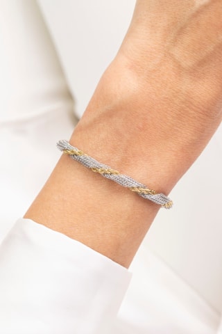 Bracelet - Plaqué or jaune et plaqué or blanc - Marc Malone