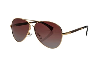Lunettes de soleil polarisées mixte - Doré et marron