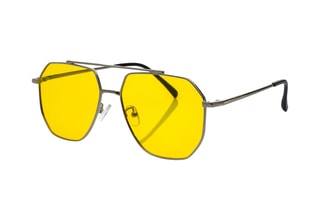 Lunettes de soleil polarisées mixte - Argenté et jaune