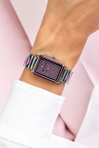 Montre à quartz en acier - Violet et bleu - Marc Malone