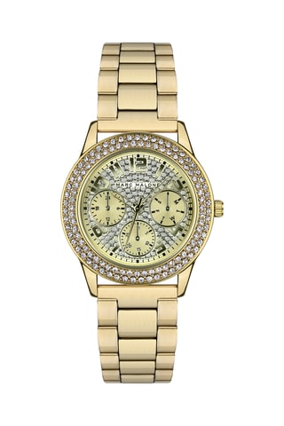 Montre à quartz en acier - Doré