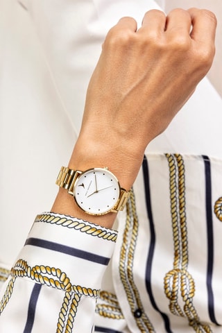 Montre à quartz en acier - Doré et blanc - Emily Westwood