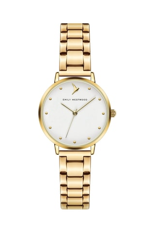 Montre à quartz en acier - Doré et blanc - Emily Westwood