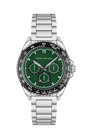 Montre à quartz en acier - Argenté et noir