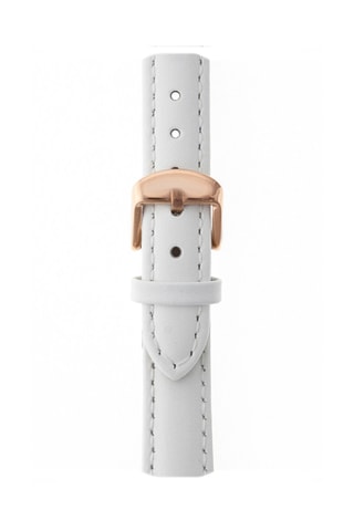 Montre à quartz en cuir  -  Blanc et doré rose - Emily Westwood