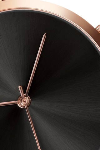 Montre à quartz en acier - Noir et doré rose - Emily Westwood
