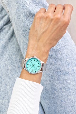 Montre à quartz en acier - Argenté - Victoria Walls