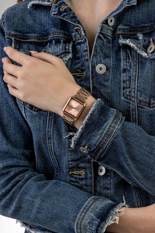 Montre à quartz en acier - Doré rose  - Victoria Walls