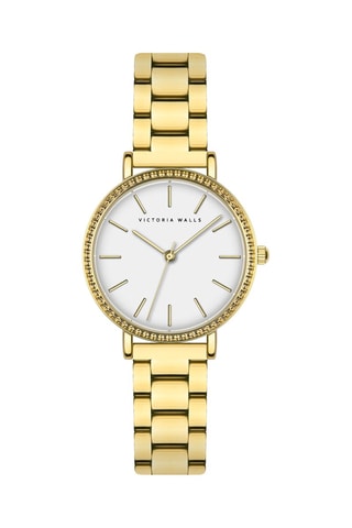 Montre à quartz en acier - Doré
