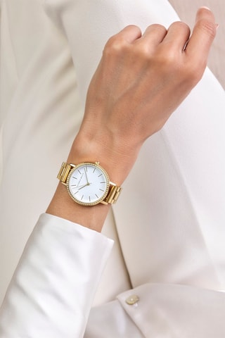Montre à quartz en acier - Doré