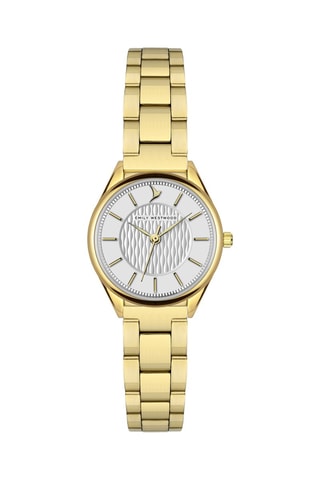 Montre à quartz en acier inoxydable - Doré et blanc - Emily Westwood