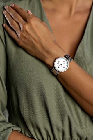 Montre à quartz en métal - Doré rose et argenté - Emily Westwood