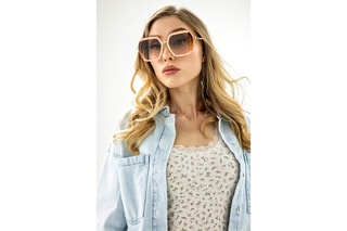 Lunettes de soleil mixte - Catégorie 3 - Rose et doré